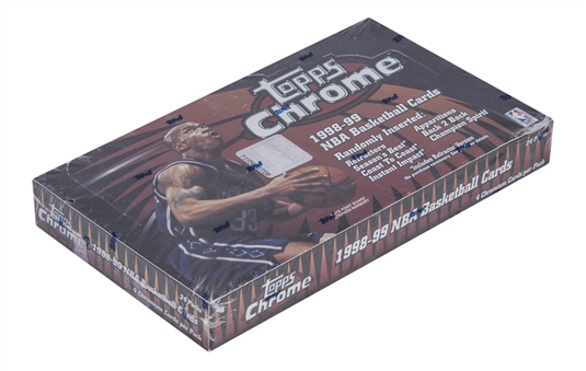 1998-99 Topps Chrome Basketball Unopened Hobby Box (24 Packs)